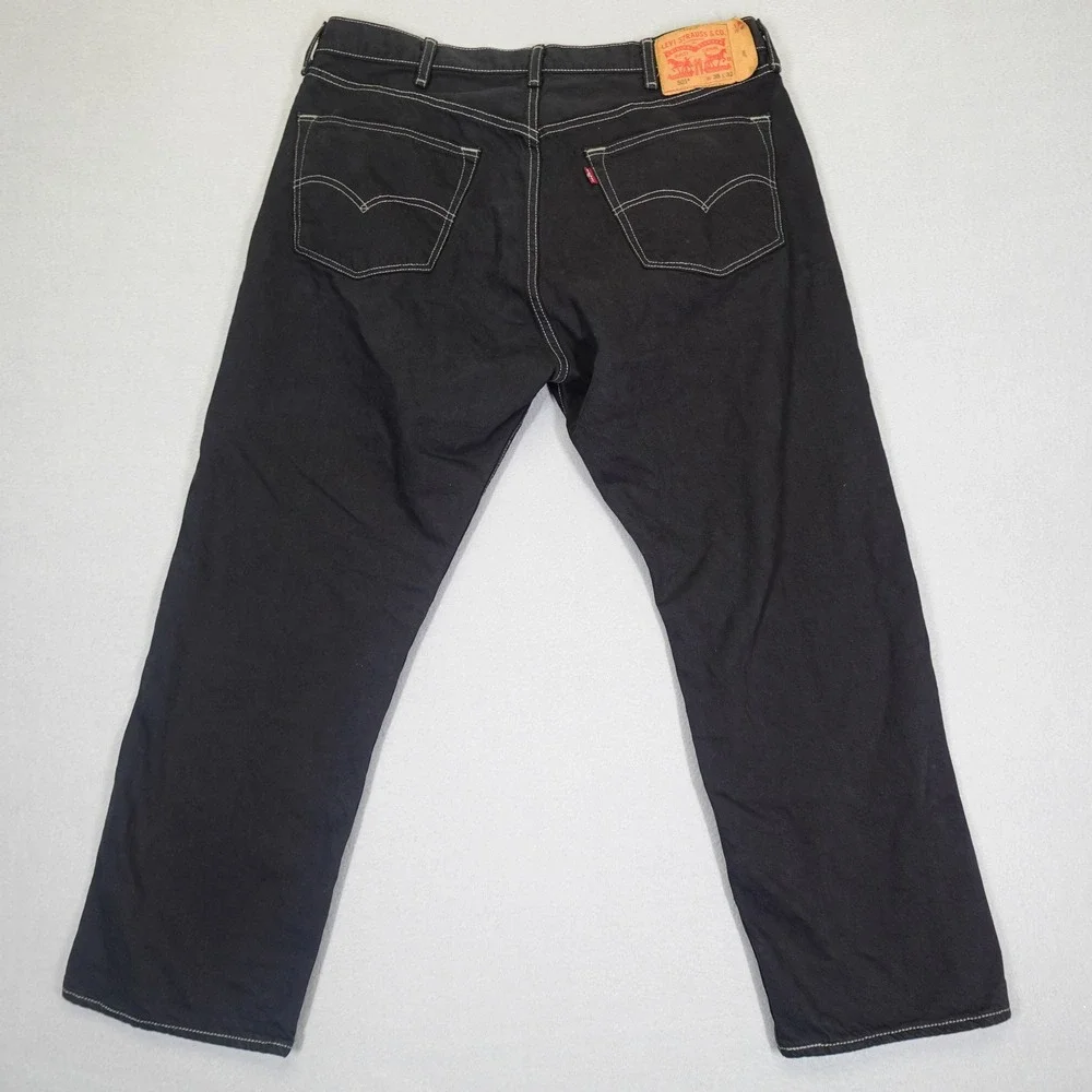 Levi's 501 Jeans Mens 38x32 Black Original Fit Straight Leg Denim